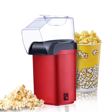 Popcorn Maker Oil-Free & Low-Calorie - 3-Min Quick Pop with Removable ...