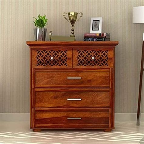 KINGWOOD FURNITURE Chest of Seven Drawer in Sheesham Wood - Size 24 x ...