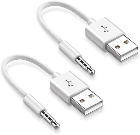 ACE Charger Cable Replacement for iPod Shuffle Cable, 2Pack 2 in 1 Data ...