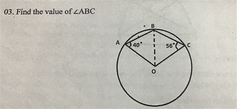 Find the value of angle abc - Brainly.in