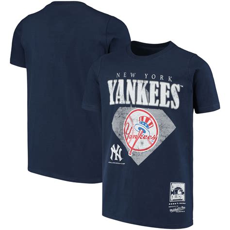Youth Mitchell & Ness Navy New York Yankees Mascot Logo T-Shirt ...
