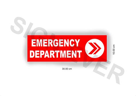 Buy SIGN EVER Emergency Department Sign Board For Hospital Medical ...