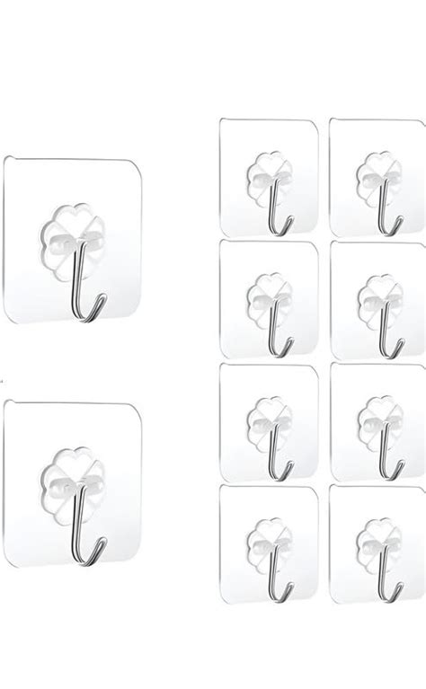 SCRUB DADDY Transparent Removable Small Sticky Hooks Waterproof Heavy ...