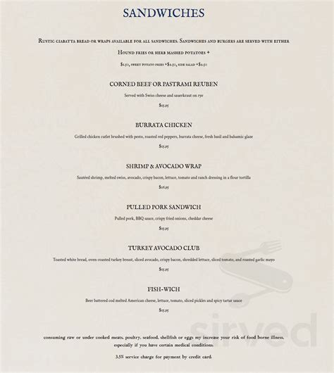 Harp & Hound menu in Islip, New York, USA