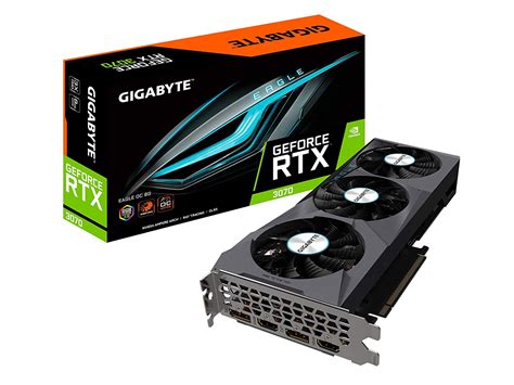 Gigabyte GeForce RTX 3070 Eagle OC 8G Graphics Card, 3X WINDFORCE Fans ...