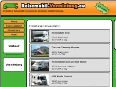 Wohnmobil Miete Kleinanzeigen | Wohnmobil Miete Annoncen | Wohnmobil ...