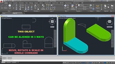 Align Tool AutoCAD 的图像结果