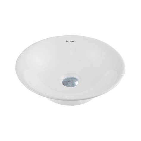 Hindware - Table Top Circle White Wash Basin - ELEGANCE 10112 by Decure.in