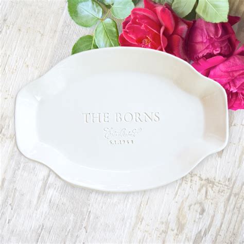 Custom Serveware Platters Personalized Ceramic Serving Trays with Names ...