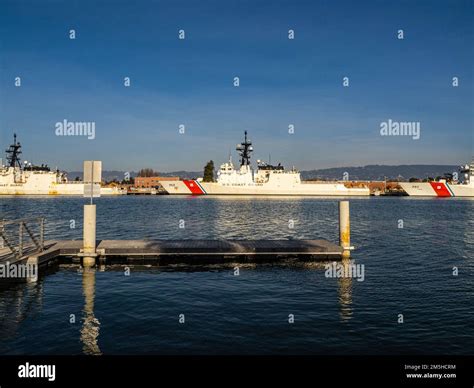 Coast Guard cutter docked at the Alameda Coast Guard Island in ...