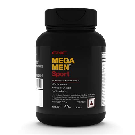 GNC Mega Men Sport Multivitamin for Men | Boosts Muscle Performance ...