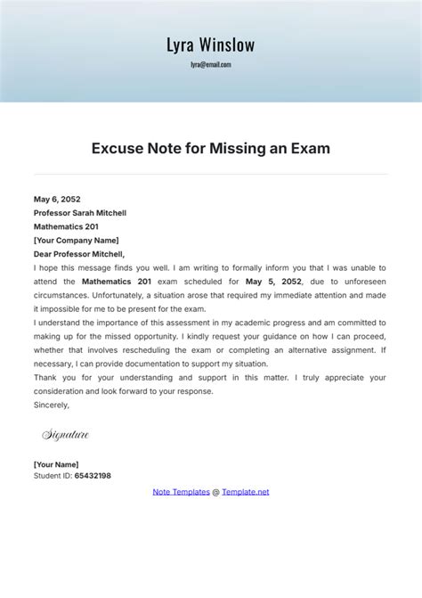 Excuse Note 的图像结果