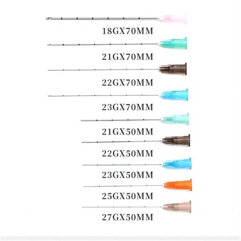 5x Micro Cannula Blunt Tip Needles 23G*50mm For Beauty Injection Micro ...