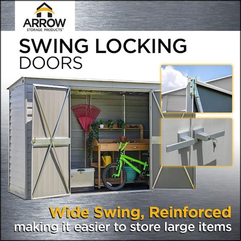 Arrow 10-ft x 4-ft Select Galvanized steel Storage Shed in the Metal ...