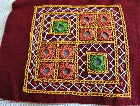 Kutch Hand Embroidered Multi Colored Square Ethnic Sew on - Etsy India