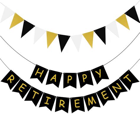 Buy BIEUFBJI Happy Retirement Banner Retirement Theme Party Decorations ...