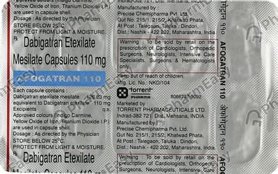Afogatran 110 MG Capsule (10): Uses, Side Effects, Price & Dosage ...