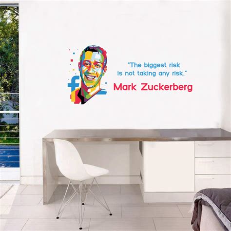 Decal O Decal Wall Decals ' Mark Zuckerberg Quotes with Image ' Wall ...