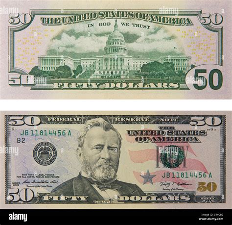 50 fifty dollar bill note bill's note's dollars Stock Photo - Alamy