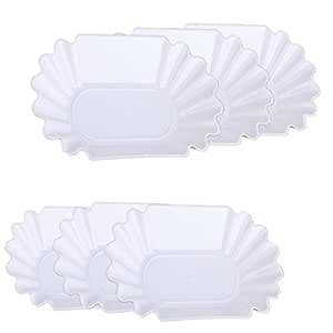 ZOOMELLA 6X PP Plate Snack Serving Tray Oval Coffee Bean Tray Coffee ...