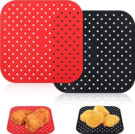 Buy SAMEZONE Silicone Air Fryer Liners Reusable Non-Stick AirFryer ...