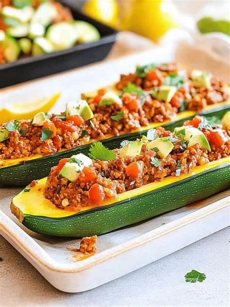 Delicious Taco Stuffed Zucchini Boats for a Healthy Twist – Sandra Recipes