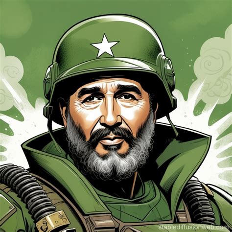 fidel castro in an olive green power armour Prompts | Stable Diffusion Online