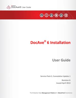 Fillable Online DocAve 6 Service Pack 2 CU1 Installation Guide Fax ...