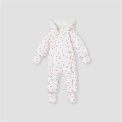 Buy Juniors Bow Print Coverall with Hood and Ruffles from Juniors at ...