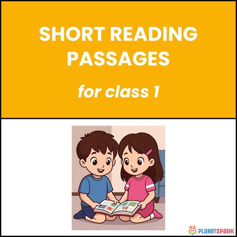 Class 1 English Worksheet on Short Reading Skill | PlanetSpark