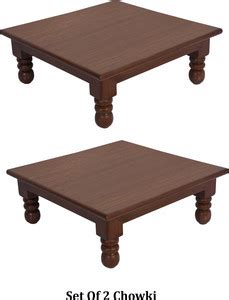 Ashofy Handmade Wooden Pooja Bajot | Chowki for Multipurpose Use (Pack ...