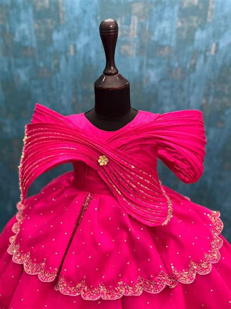 Regalia Rosé Fuchsia Bow-Draped Crystal Couture Celebration Gown
