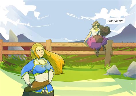 [COMM] Zelda and Malon Weight gain (1) by cvetkanille on DeviantArt
