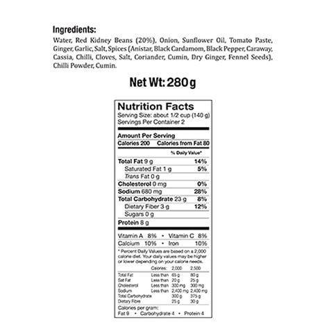 Ashoka Microwaveable Ready to Eat Meals - Shahi Rajma Curried Red ...