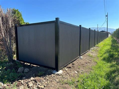 Corrugated Metal Fence