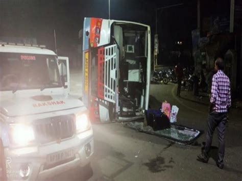 Andhra Pradesh: 35 injured after bus overturns in East Godavari ...