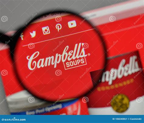 Milan, Italy - August 10, 2017: Campbell Soup Logo on the Website ...