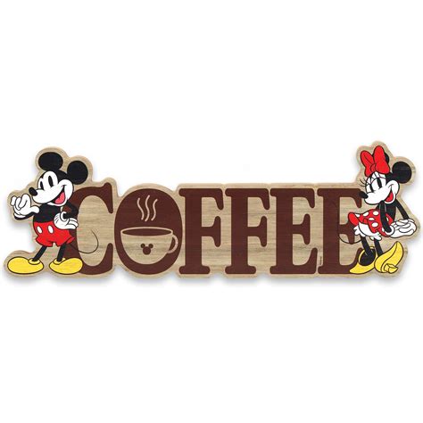 Buy Open Road Brands Disney Mickey Mouse and Minnie Mouse Coffee Wood ...