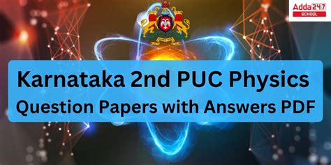 Karnataka 2nd PUC Physics Question Paper 2025 with Solutions, Check ...
