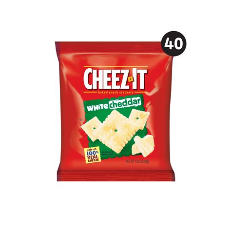Cheez-It Snack Crackers, White Cheddar, 1 oz, 40 Count - Walmart.com