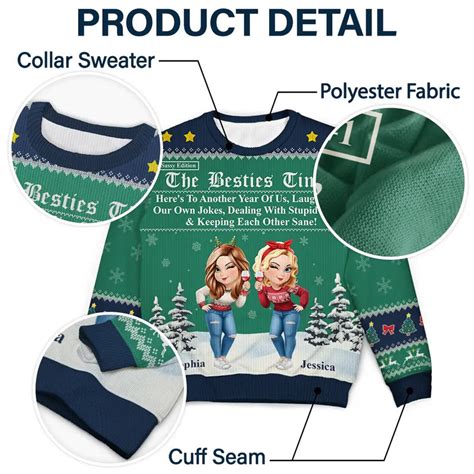 3D Effect Besties Here's To Another Year Of Us - Personalized Unisex U ...