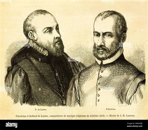 Portrait of Orlande de Lassus and Giovanni Pierluigi da Palestrina ...