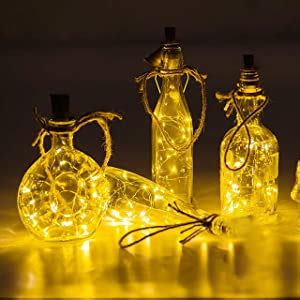 Buy Party Propz Bottle Lights for Decoration with Cork - 2Pcs, 20 LED ...