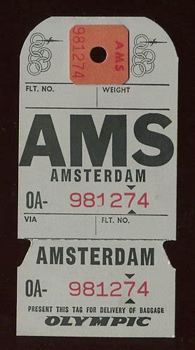 OLYMPIC AIRWAYS BAGGAGE TAGS