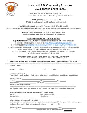 Fillable Online Lockhart Junior High School: Home Fax Email Print ...