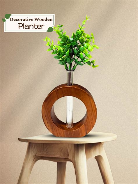 Buy Ring Shape Pine Wood Planter Online | Bombay Greens