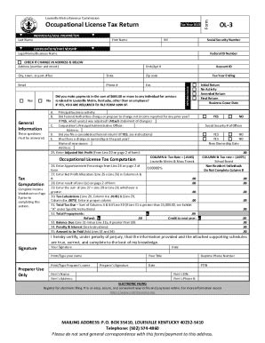 2023-2025 Form KY OL-3 - Louisville Fill Online, Printable, Fillable ...