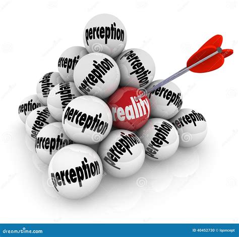 Perception Vs Reality Fact Fiction Proving Truth Versus Myth Stock ...