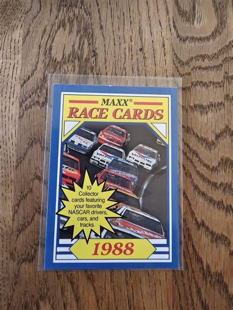 1988 Maxx Race Cards # 1 Cover Card Myrtle Beach Features 10 On Front 19.95 back | eBay