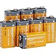 Amazon Basics AmazonBasics 9 Volt Everyday Alkaline Batteries (8-Pack ...
